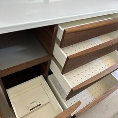 ジモティ来店特価!! 食器棚 パモウナ ブラウン J-1125