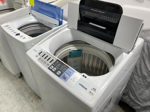 洗濯機の分解クリーニング行っています！配送設置込み　日立7.0K洗濯機2018年製　分解クリーニング済み！！