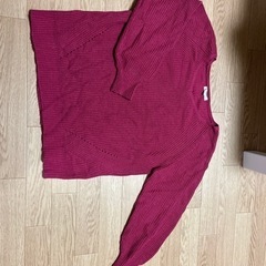 決まりました！濃ゆいピンクセーター
