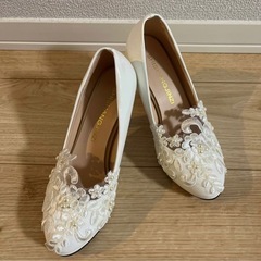 ハイヒール パンプス レース ビジュー サイズ36 23cm相当...