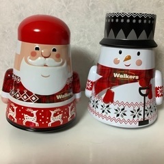 空缶　サンタクロース　スノーマン　クリスマス