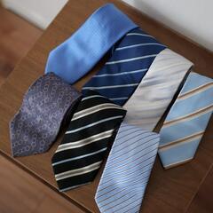 ネクタイ、ブルー系７本セット