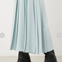 ウエストゴムワイドプリーツロングスカート