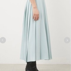 ウエストゴムワイドプリーツロングスカート