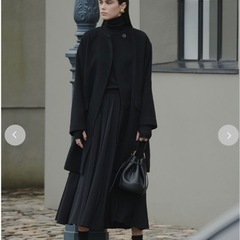 ウエストゴムワイドプリーツロングスカート