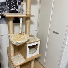 キャットタワー　猫用品　三段式キャットタワー