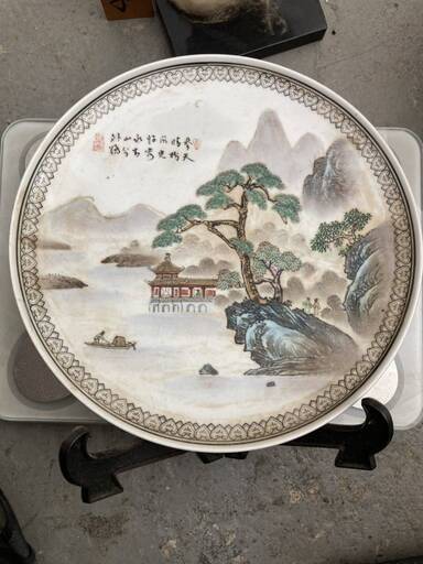 中国 絵皿 インテリア 飾り物飾皿 古美術