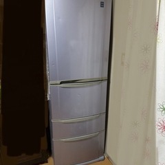 【あげます】4ドア　冷蔵庫　サンヨー　SR-D40C  ブルーメ...