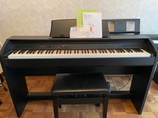 中古美品、配送可能CASIO カシオ88鍵 電子ピアノ Privia PX-750BN 2012年製
