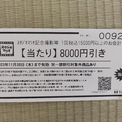 [期限切れにて終了]スタジオマリオ8000円引き券