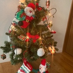 クリスマスツリー 90㎝ 電飾&オーナメント付き
