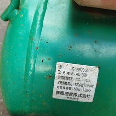 2馬力エアーコンプレッサー 100V 藤原産業 AB20-30 PUMA 30L ジャンク