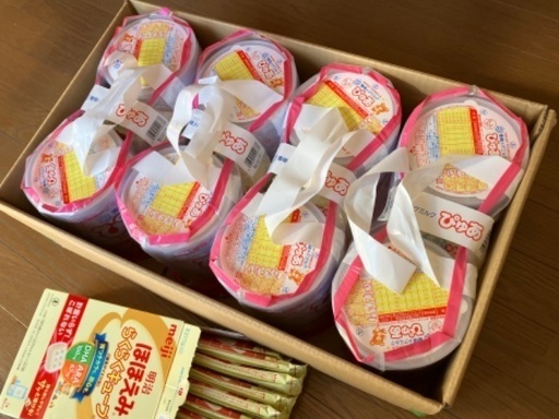 【値下げしました】ぴゅあ大缶×8個+ほほえみキューブ20個（おまけ）