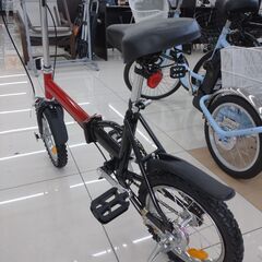 【折りたたみ自転車/14インチ自転車/コンパクト/赤/レッド】