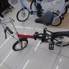 【折りたたみ自転車/14インチ自転車/コンパクト/赤/レッド】