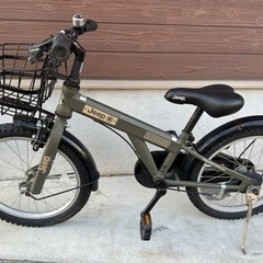 【ネット決済・配送可】jeep 子供自転車　18インチ　カーキー...