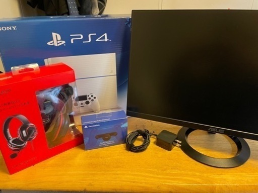 【値下げ交渉可】　PS4 ゲーミングモニター　背面ボタン　ヘッドフォン