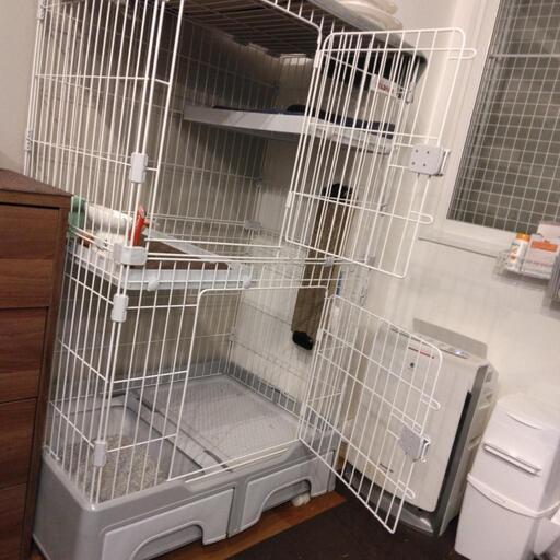 \n\n\nNEOLEAD 猫トイレ付きケージ　3段