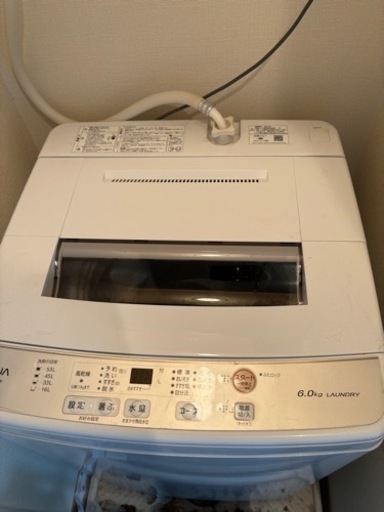 アクア2021年式6kg全自動洗濯機　AQW-S60J