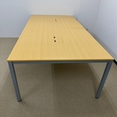 会議テーブル 会議用テーブル 配線収納付き 幅240×奥行120...