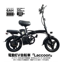 【MID2023ブラック】電動EV自転車Laccoonモペット ...