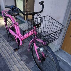 [DAINICHI]DlVlNE(ディバイン)26吋 ファッションシティーサイクル 外装6段/LEDオート/ピンク