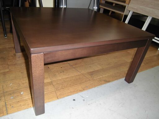 R092 無印良品 木製正方形こたつ、こたつテーブル、幅75cm Used・美品