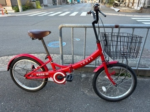 20インチ 折り畳み自転車 カゴ大きめ サドルきれい 中古