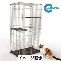 【新品・未使用品】マルカン　キャットフレンドルーム　スリム2段　...