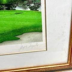 【ジャック・デペルト/Jacques Deperthes】「ジュネーブのカントリークラブ」 リトグラフ 100/150 肉筆サイン 76.6cm×95.6cm 額装