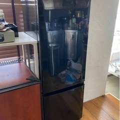 三菱 168L 2ドア冷蔵庫（ブラック）【右開き】