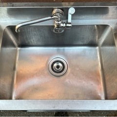 業務用 1槽シンク 蛇口付き 幅600×奥450×高さ800