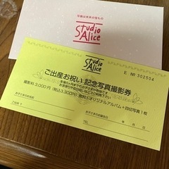 スタジオアリス 撮影券