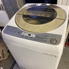 福岡市内配送無料　2019年　シャープ SHARP ES-GV9B-N [全自動洗濯機 (9kg) ゴールド系] スレ傷あり