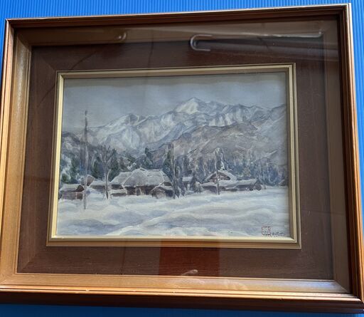 【最終値下げ】絵画　雪の越後　作者：佐藤準一　手渡し