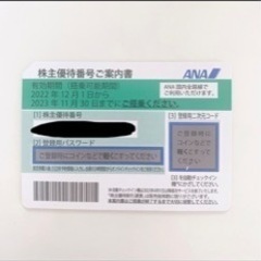 ANA 株主優待券⚠️2023.11.30まで