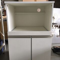 ホワイトキッチン棚 ゴミ箱収納可能　A-390