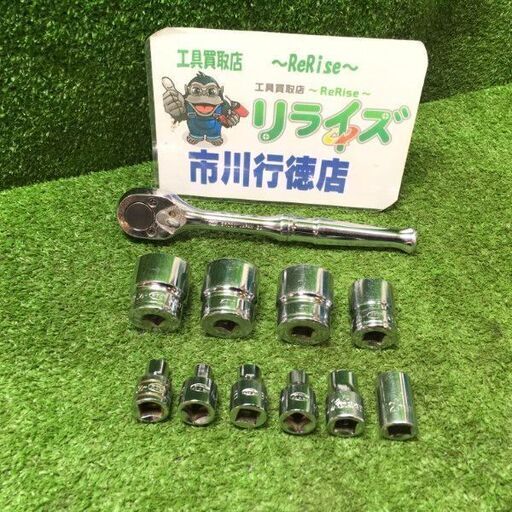 KTC ラチェットハンドル/ソケット10個セット【市川行徳店】【店頭取引限定】【中古】管理番号：ITOJR46MBFXQ