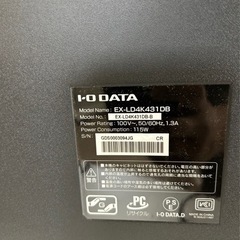 W81 ✨値下げしました✨4Ｋ液晶テレビ 43インチ i o data アイオーデータ 中古品