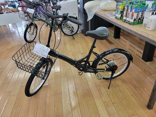 ★ジモティ割あり★  折り畳み自転車 黒 H×D×W クリーニング済み TK944