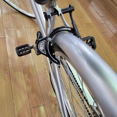 ☆ジモティ割あり☆ 自転車 シルバー H×D×W クリーニング済み TK952