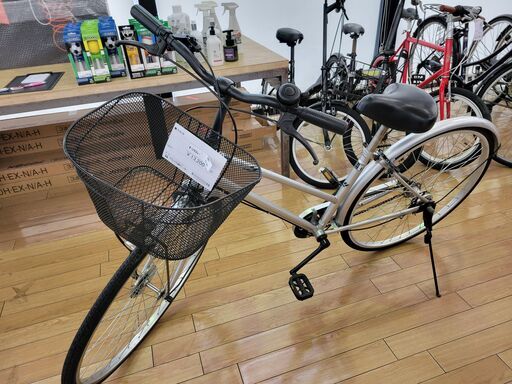 ★ジモティ割あり★  自転車 シルバー H×D×W クリーニング済み TK952