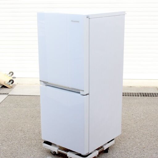 T598) Hisence 2ドア HR-G13B-W 2021年製 134L 右開き コンパクト ハイセンス ２段式スライドケース ノンフロン冷凍冷蔵庫 単身 1人暮らし