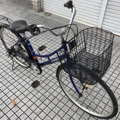 【26インチ自転車】6段変速付　美品❗️大きめ前カゴ、リヤキャリア付　若林自転車　膳所店　SALE中❗️ 26インチ自転車】外装6段変速付 リヤタイヤ、前カゴ新品❗️若林自転車