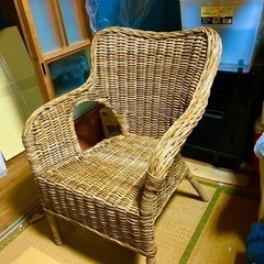ラタン調　イケア　IKEA 藤製イス　千葉県　手渡し　籐 椅子　...
