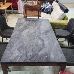 店頭10%OFF】石目調 ダイニングテーブルセット エットレ160DT 中古