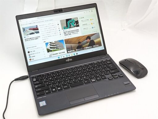 送料無料 新品無線マウス付 Windows11 高速SSD 軽量薄型 13.3型 中古ノートパソコン 富士通 U938/S 第7世代i5 8GB 無線 Bluetooth Office