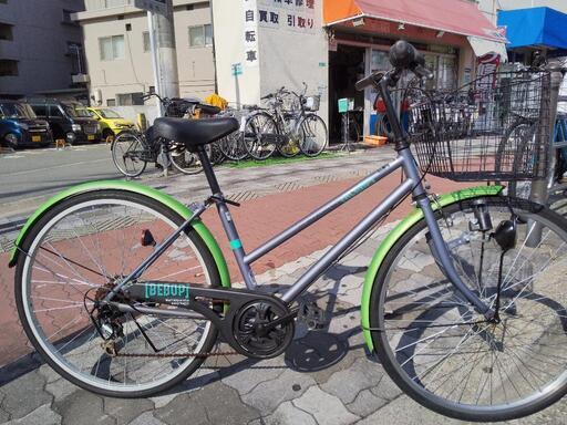 ♪ジモティー特価♪シマノ製６段変速付き2６型シティサイクル　中古自転車　新大阪　サイクルキッズ