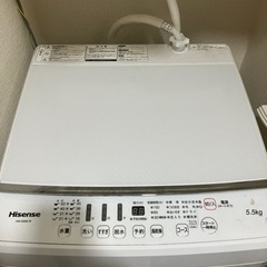 【ジャンク品】洗濯機5.5kg Hisense