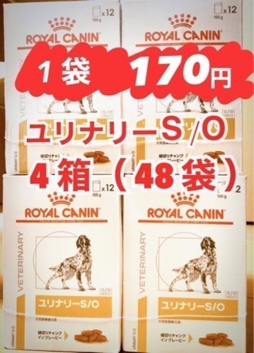 犬用　ロイヤルカナン　ユリナリーs/o  48袋